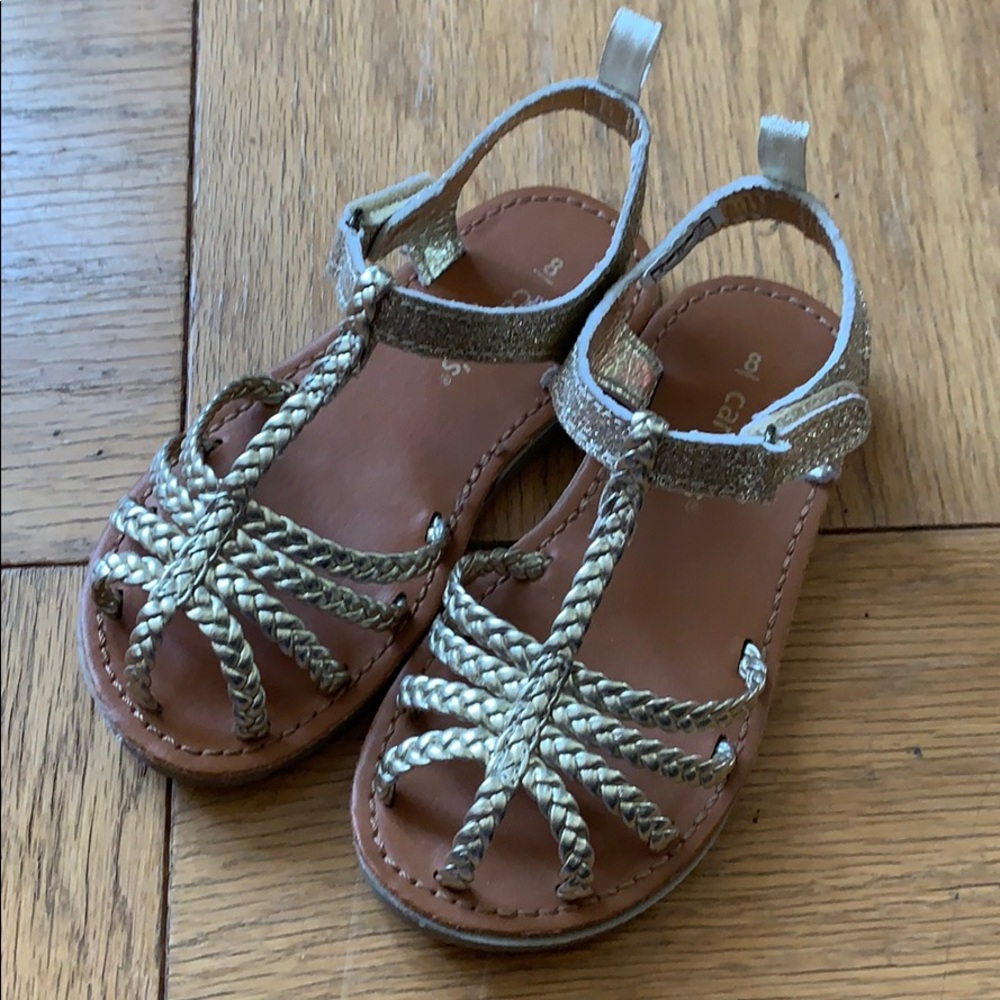 Sparkling gold  Carter’s sandals